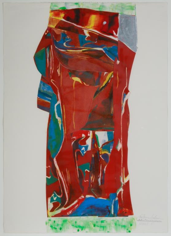 JOHN CHAMBERLAIN (American, 1927-2011): Admit It Monotype in colour with collage Signed and titled in pencil Novak Graphics, publisher Size: 41 x 29 in. (sheet)