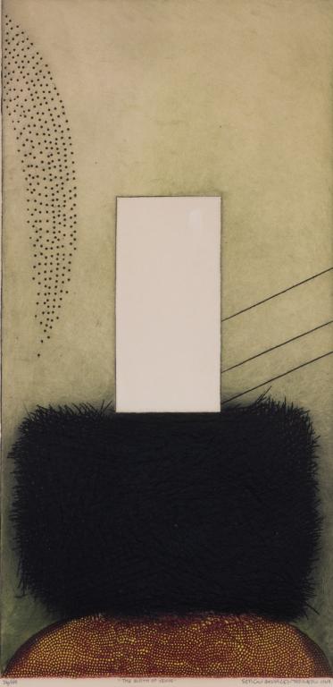 SERGIO GONZALEX TORNERO (Chilean, 20th C): The Birth of Venus Colour etching Singed, titled and numbered 26/100 Size: 23.5 x 11.5 in.