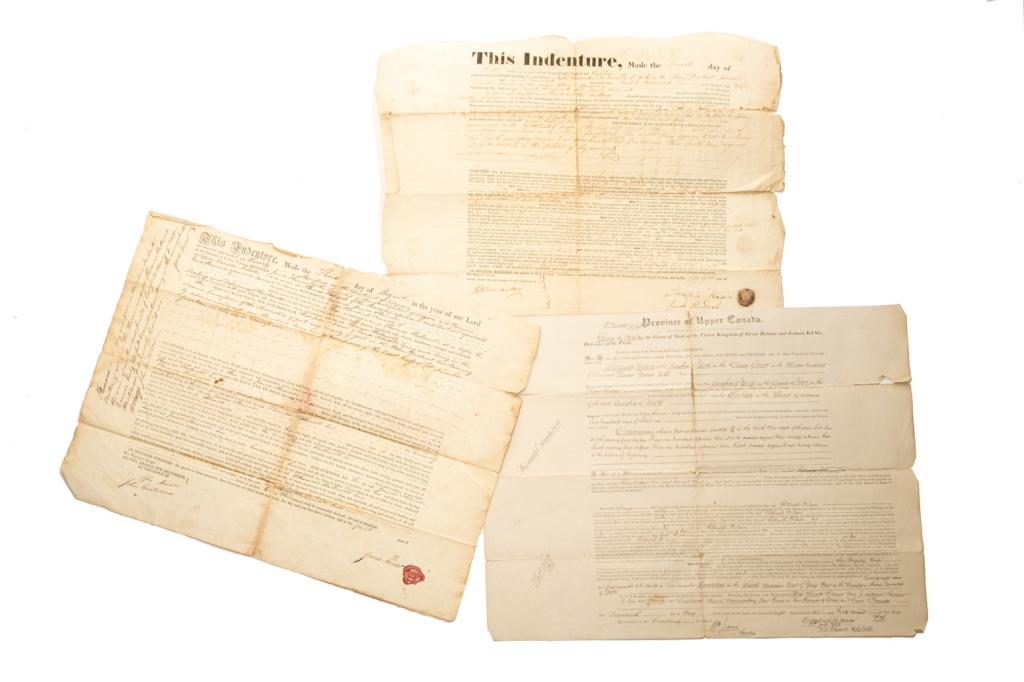 [INDENTURE] Upper Canada. Lot of 3 (1 of 1)
