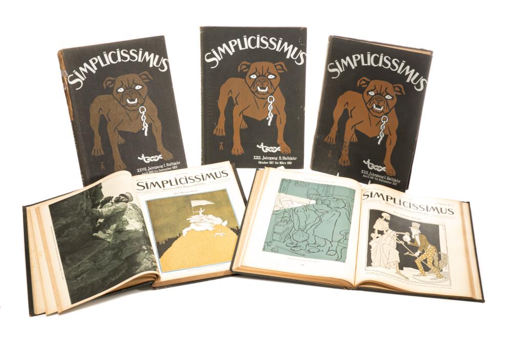 [ILLUSTRATED] Simplicissimus, 5 bound volumes (1 of 1)