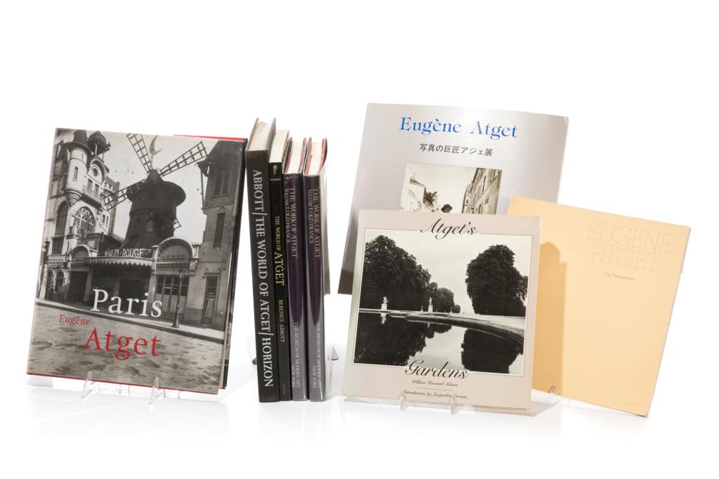 [PHOTOGRAPHY] Atget, Eugene. Lot of 8 works: [PHOTOGRAPHY] Eugene Atget. Lot of 8 works sold together, including: Abbott, Berenice. THE WORLD OF ATGET. New York:Horizon Press, 1964.** Adams, William Howard. ATGETâ€™S GARDENS: A SELECTION OF
