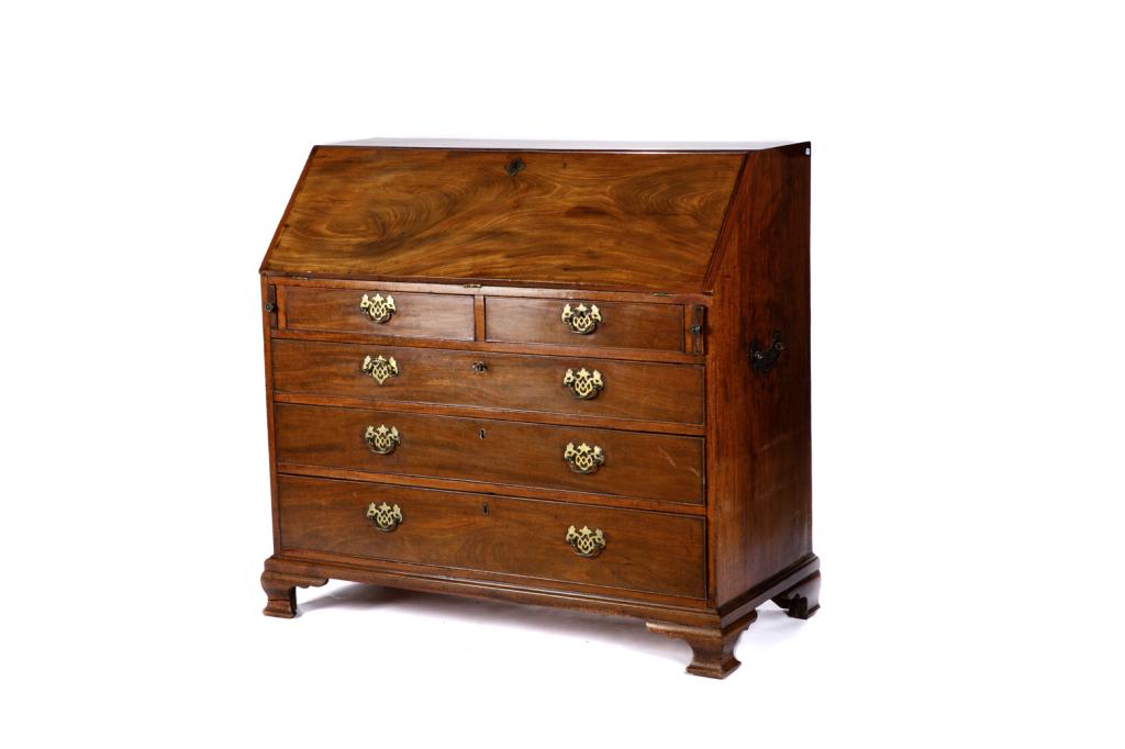 GEORGE III MAHOGANY SECRETAIRE DESK (1 of 7)