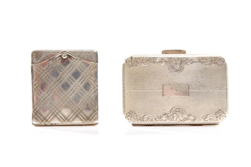 TWO CONTINENTAL SILVER POCKET CASES, 117g t.w. (1 of 10)