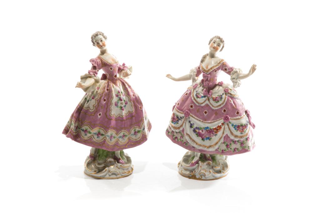 TWO DRESDEN PORCELAIN FIGURES (1 of 3)
