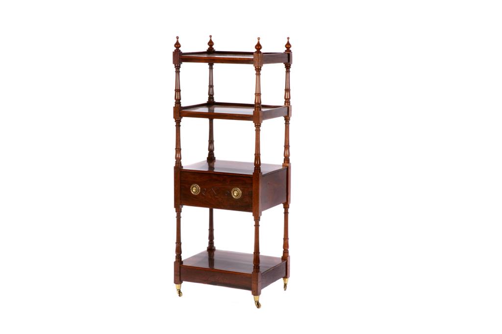 GEORGE III MAHOGANY FOUR-TIERED ETAGERE (1 of 3)