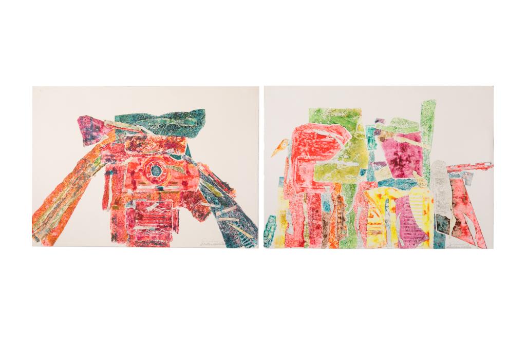 JOHN CHAMBERLAIN (American, 1927-2011): Two relief prints from Litany of Ka Suite (1986) Koka Signed and dated in pencil and with artist's stamp; number '22' in pencil lower left Novak Graphics, publishers with their stamp verso; titled in