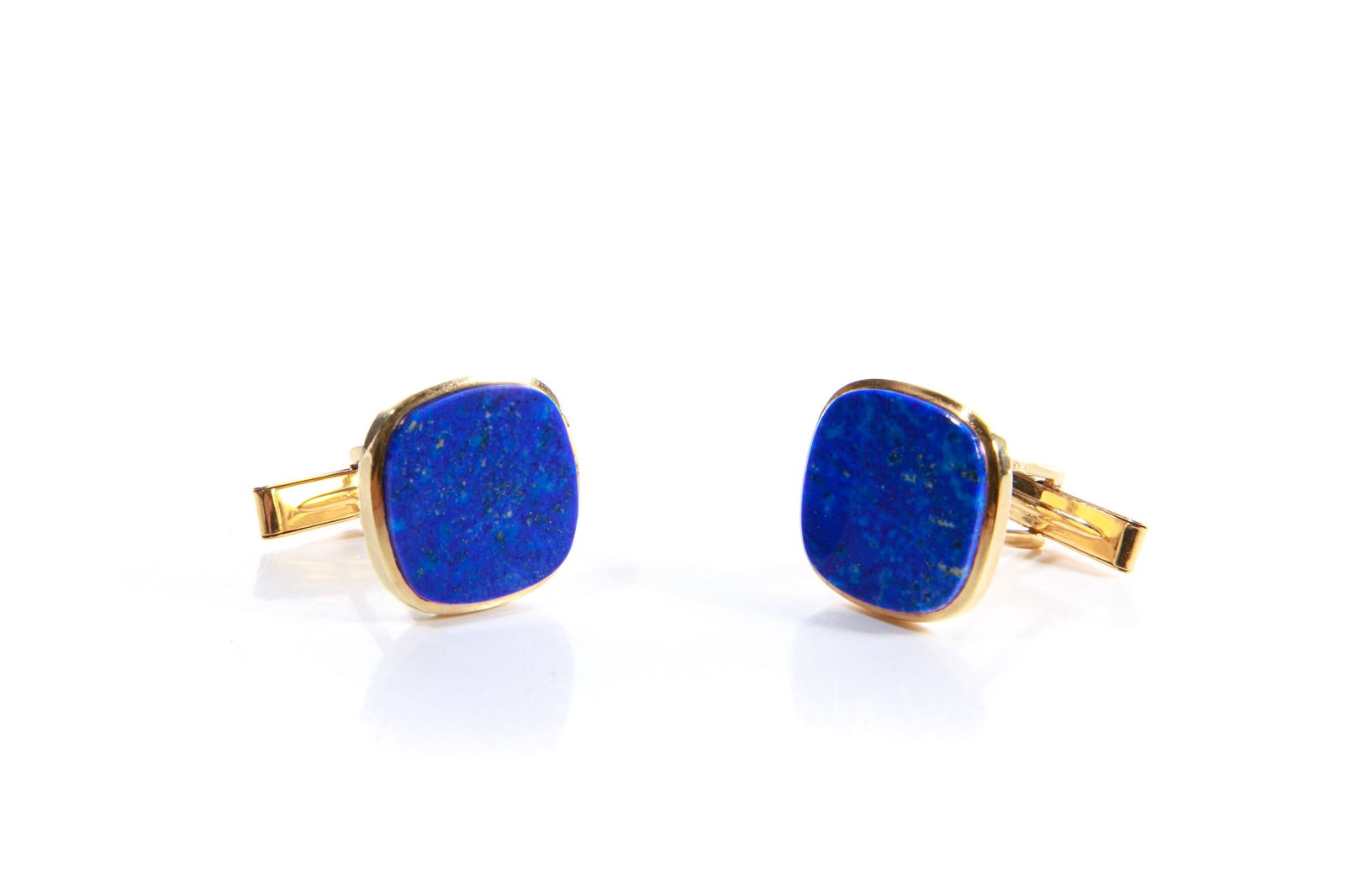 GOLD LAPIS LAZULI CUFFLINKS, 12g (1 of 2)