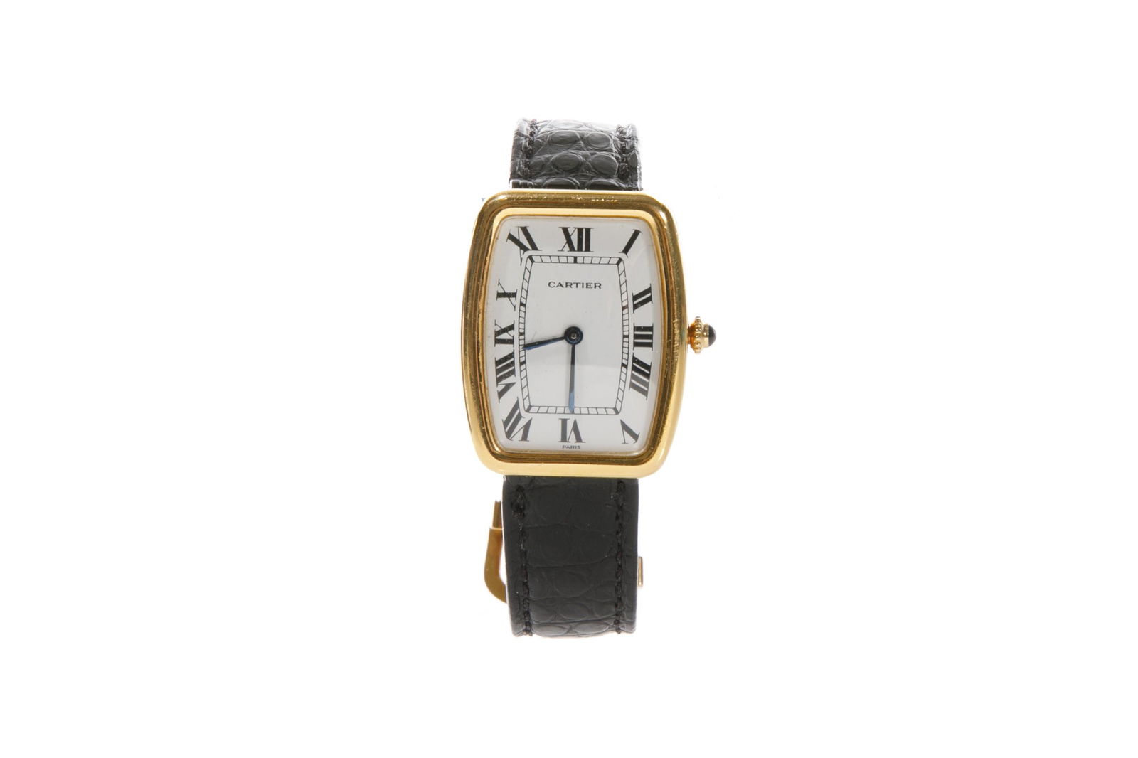 CARTIER VINTAGE GOLD FABERGE TONNEAU WATCH (1 of 8)
