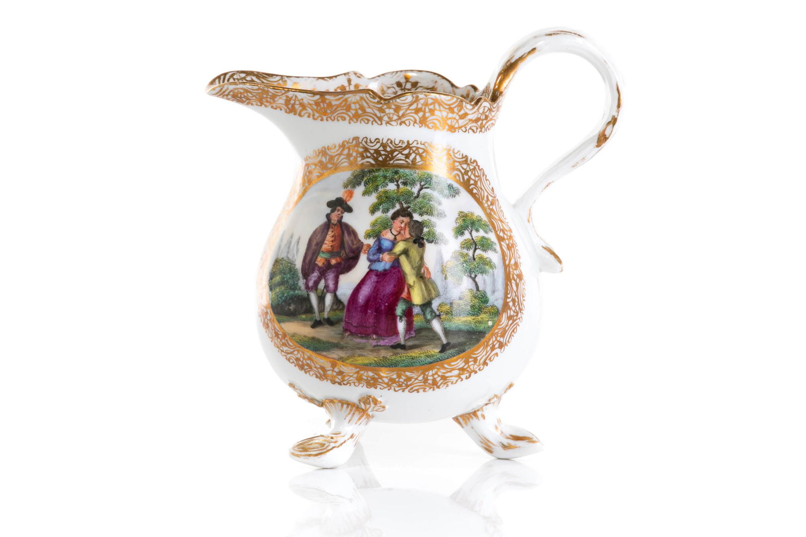 19TH C MEISSEN PORCELAIN CREAM JUG (1 of 6)