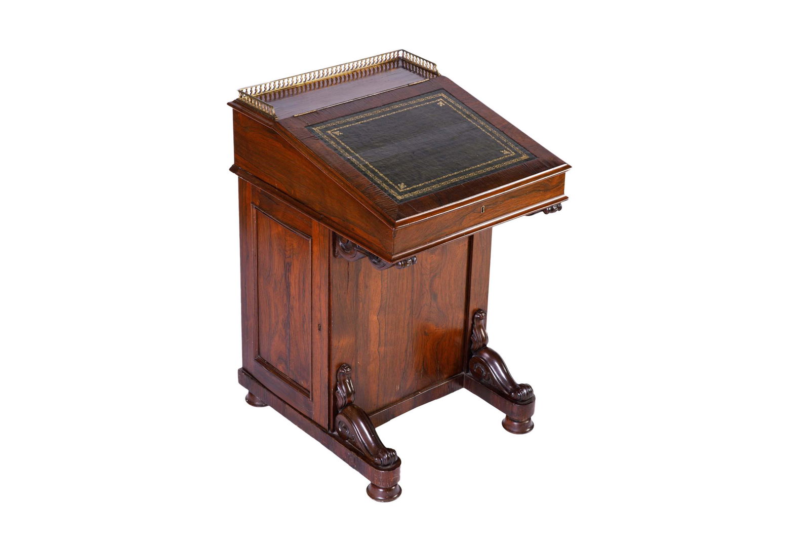 19TH C ROSEWOOD DAVENPORT DESK (1 of 9)
