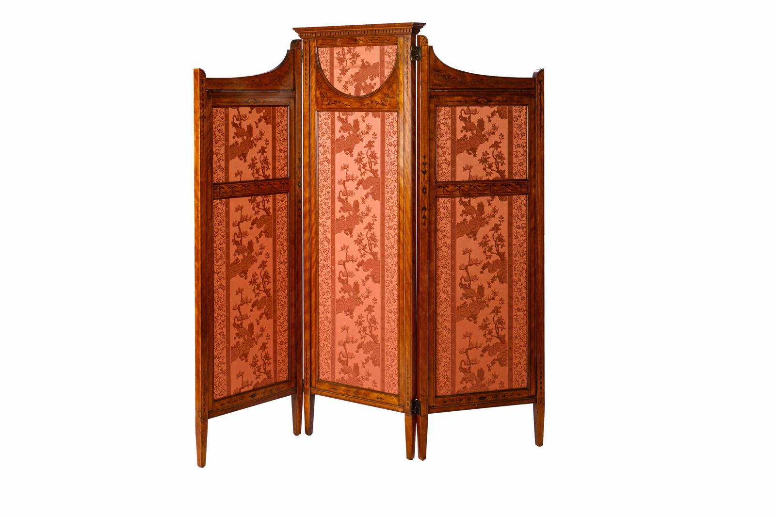 EDWARDIAN THREE PANEL FOLDING SCREEN (1 of 4)