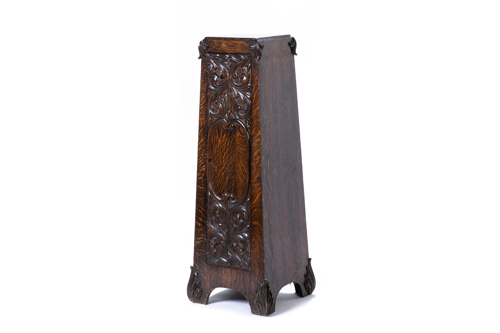 EDWARDIAN OAK QUARTER CUT BAR (1 of 8)