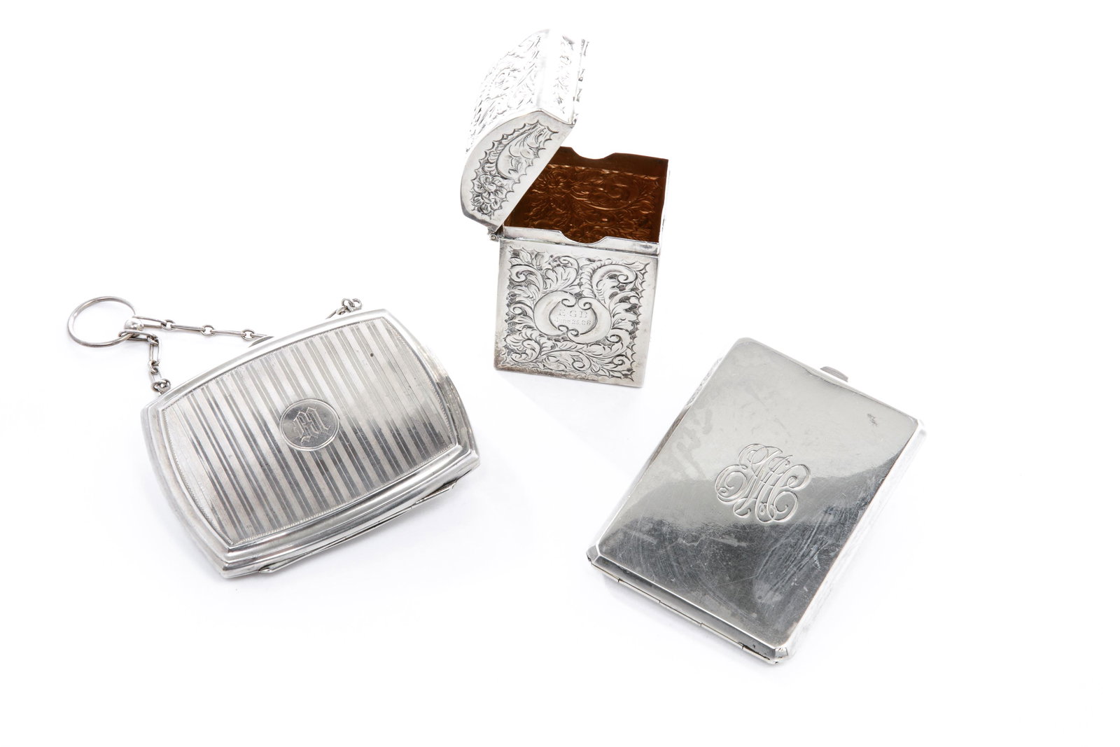 THREE SILVER ACCESSORIES, 174g (1 of 5)