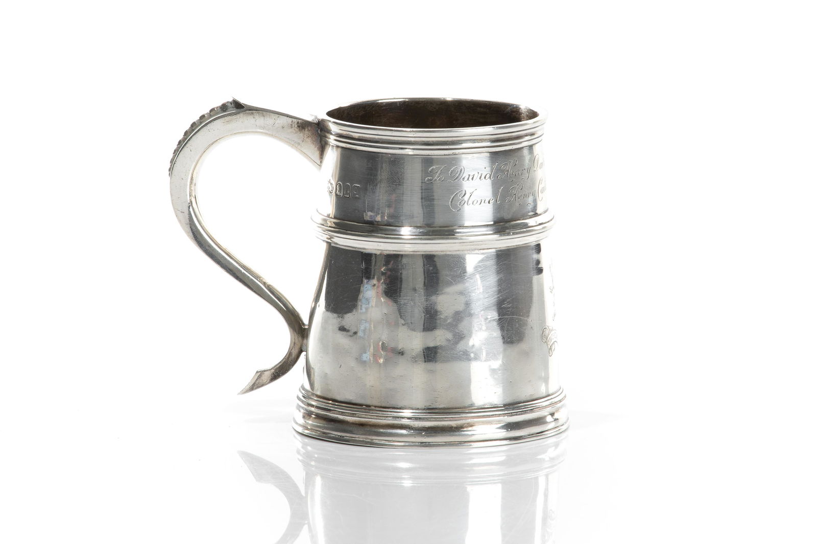 GEORGE I STYLE ENGLISH SILVER MUG, 224g (1 of 5)