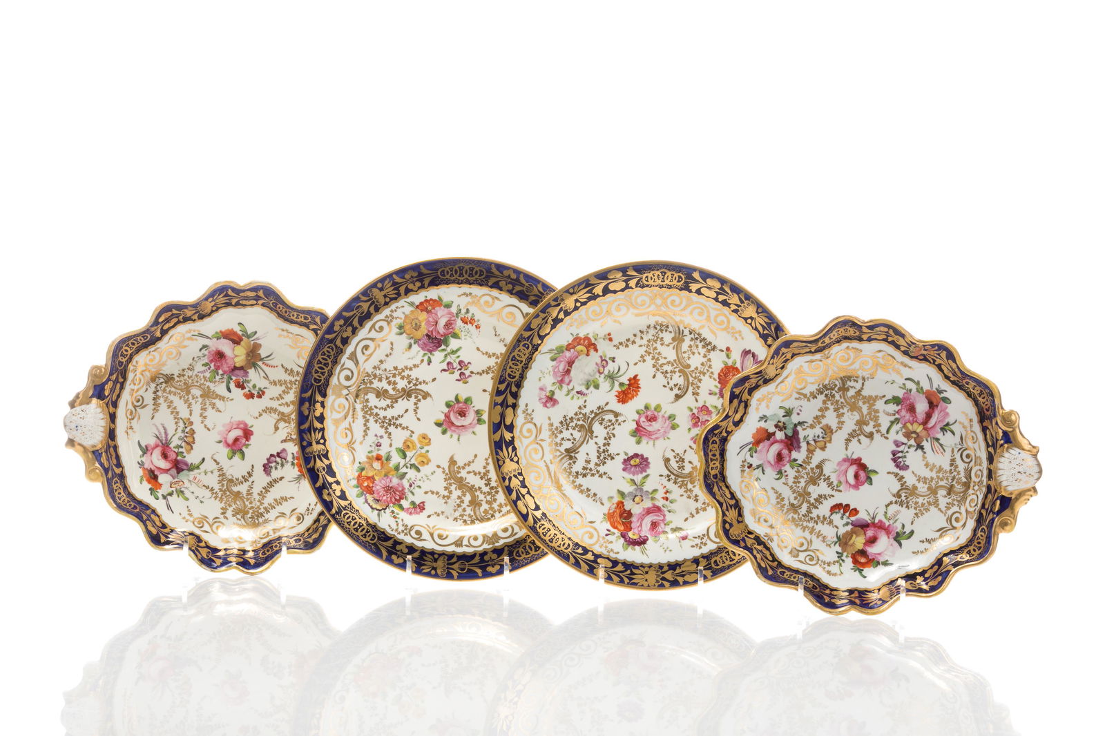 GROUP OF FOUR 19TH C ENGLISH PORCELAIN DISHES (1 of 2)