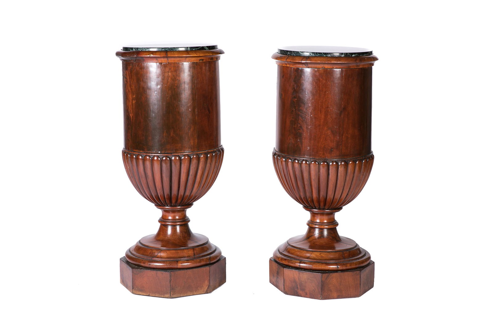 PAIR OF 19TH C MARBLE TOP POTTER CABINETS (1 of 6)