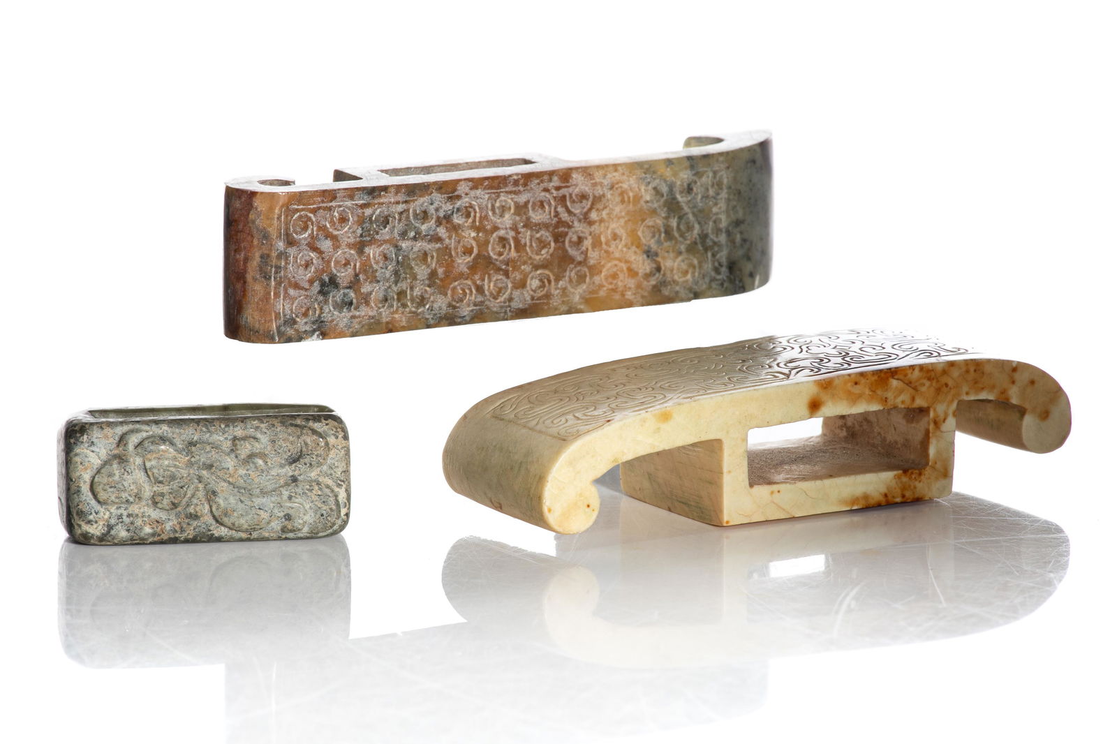 THREE CHINESE JADE SWORD ACCESSORIES (1 of 2)