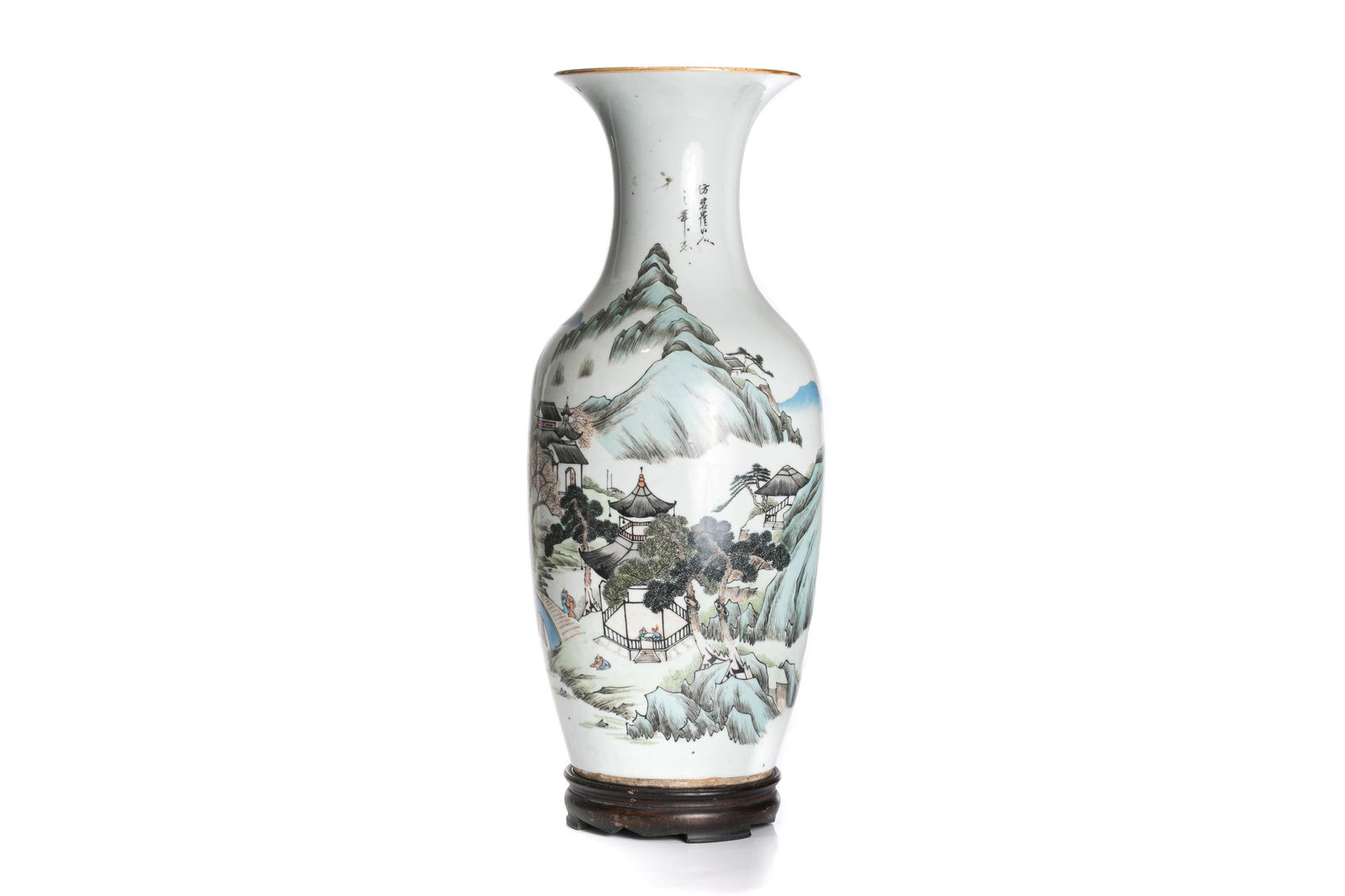 CHINESE FAMILLE ROSE PORCELAIN CALLIGRAPHY VASE (1 of 4)