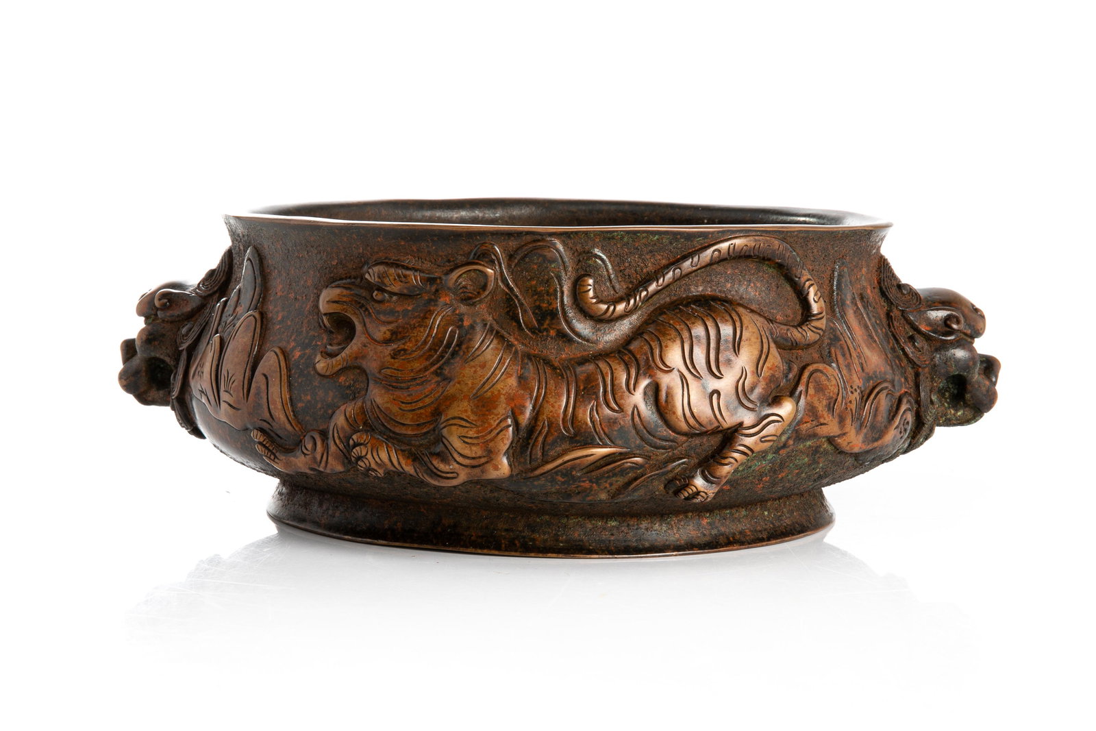 LARGE CHINESE BRONZE CENSER WITH ZHENGDE MARK (1 of 5)