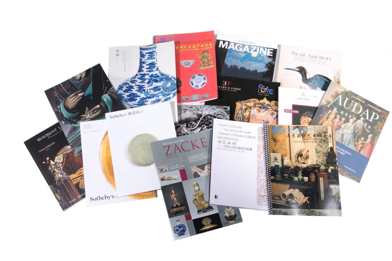 GROUP OF ASIAN ART AUCTION CATALOGUES: Includes 14 catalogues from various auction houses.