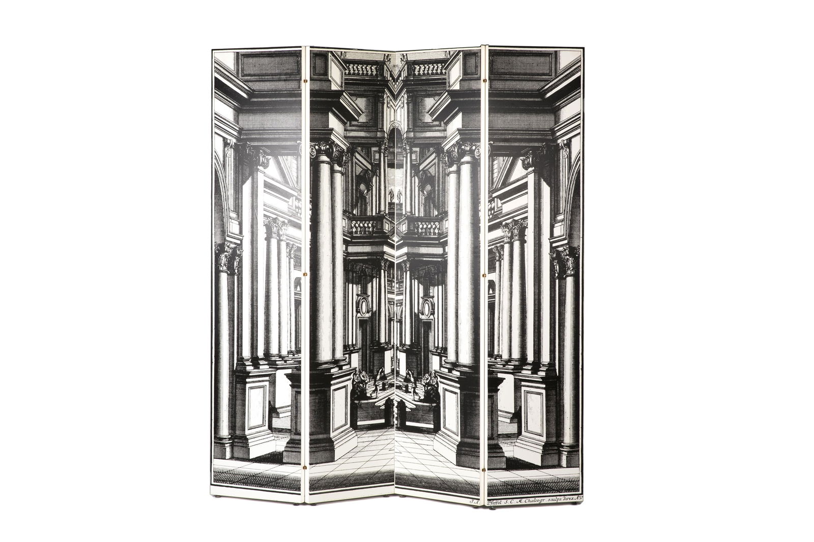 FOUR PANEL FORNASETTI STYLE FLOOR SCREEN (1 of 3)