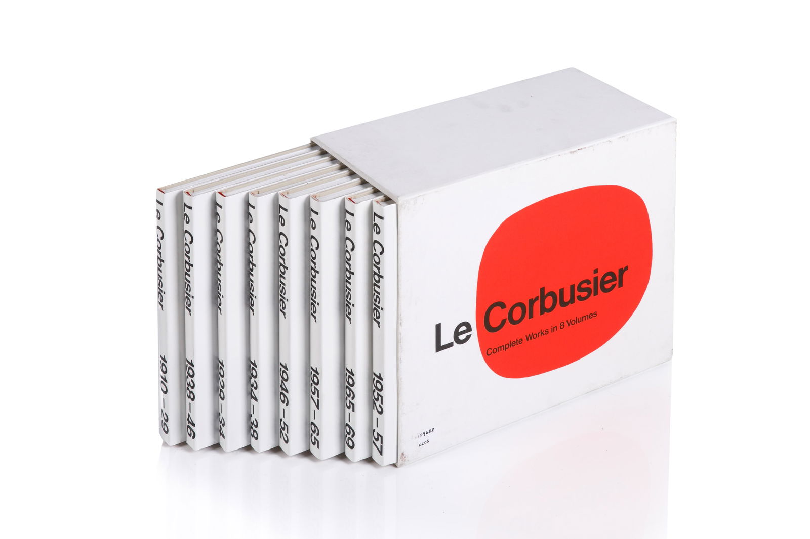 LE CORBUSIER COMPLETE WORKS: Box set of eight hard-covered volumes of the complete works of Le Corbusier (1910-1969) published in close collaboration with Le Corbusier. Reprinted in 2017. Cartonato con Sovraccoperta & Cofanetto.