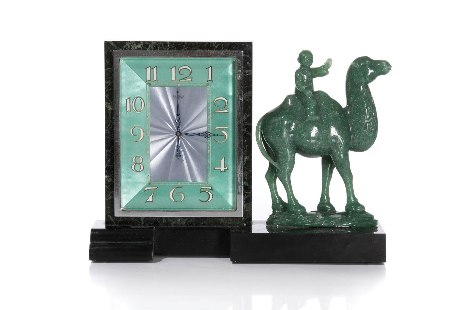 ART DECO GUBELIN LUCERNE MARBLE EIGHT DAY CLOCK (1 of 5)