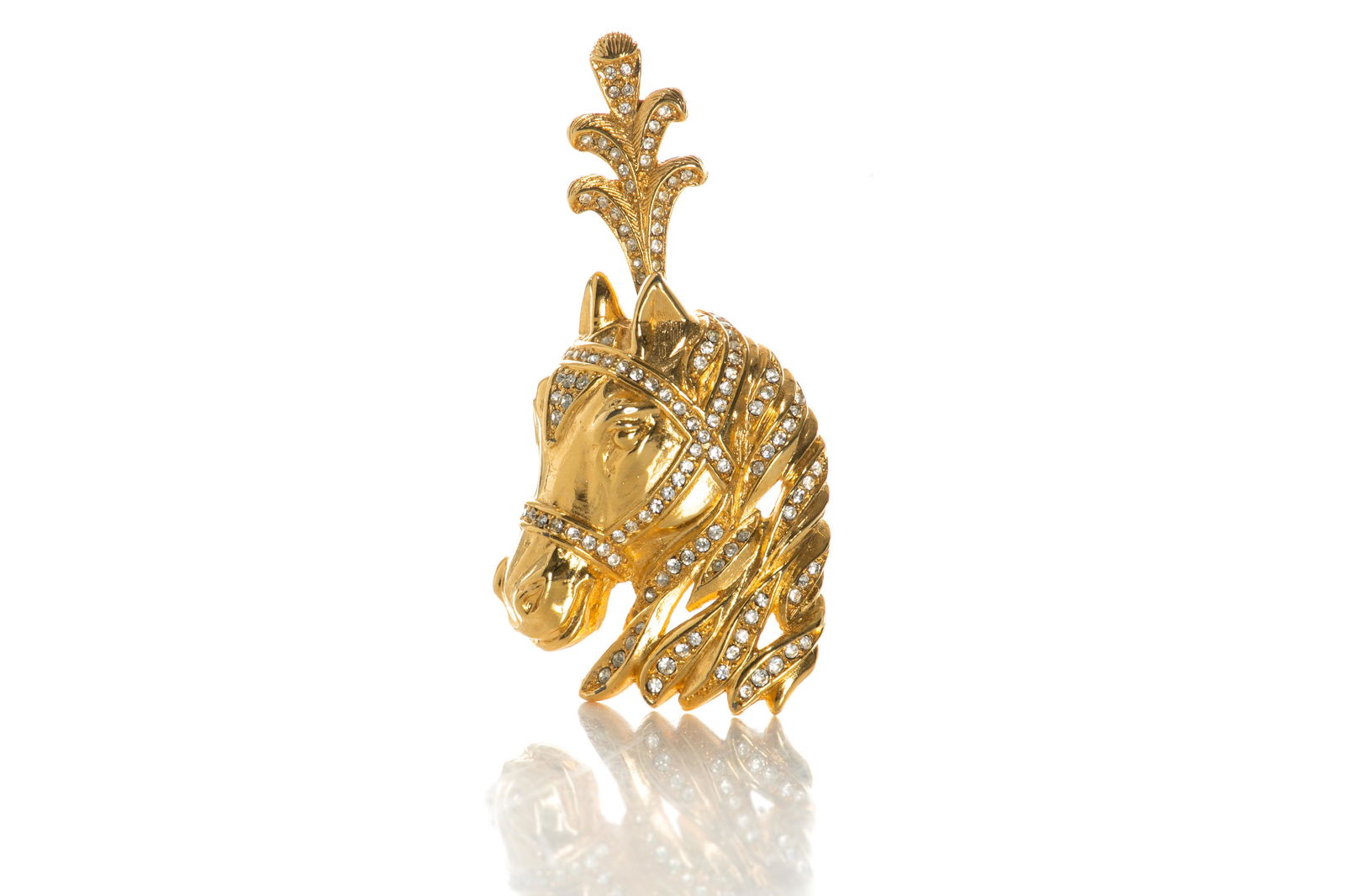 VINTAGE CHRISTIAN DIOR HORSE HEAD BROOCH (1 of 3)