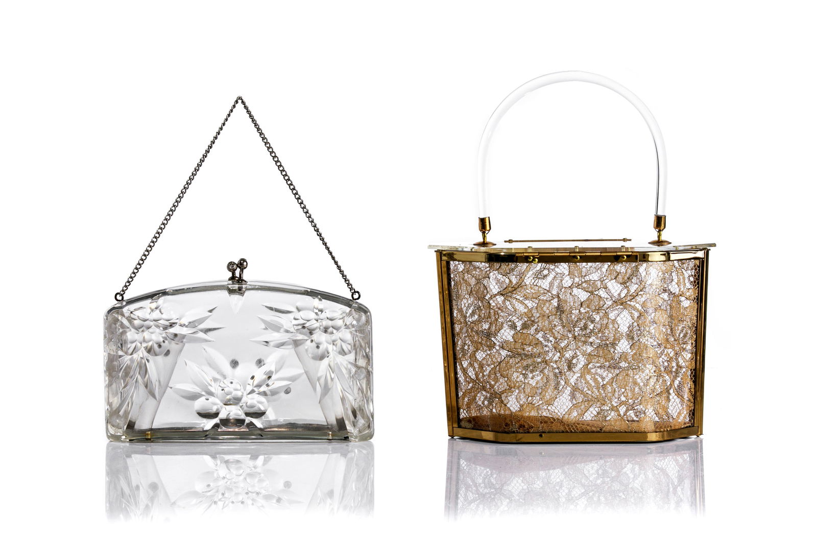 TWO VINTAGE LUCITE HANDBAGS (1 of 6)