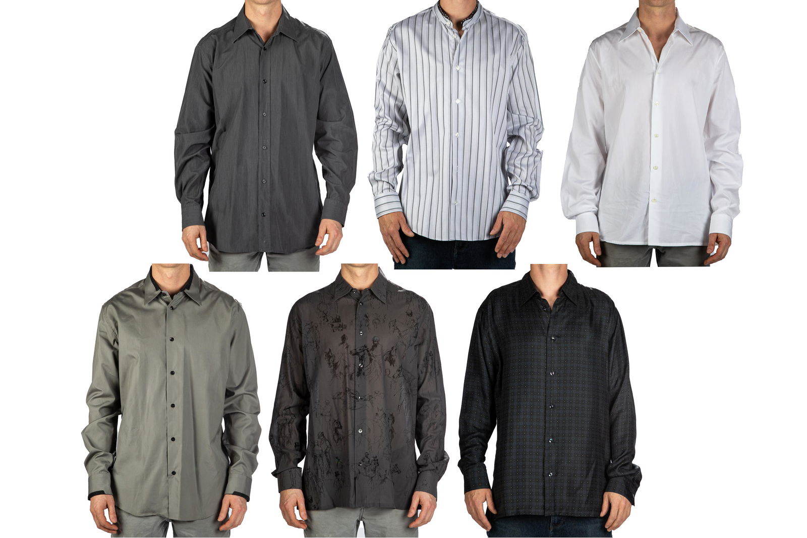 SIX HERMES MEN'S SHIRTS (1 of 9)