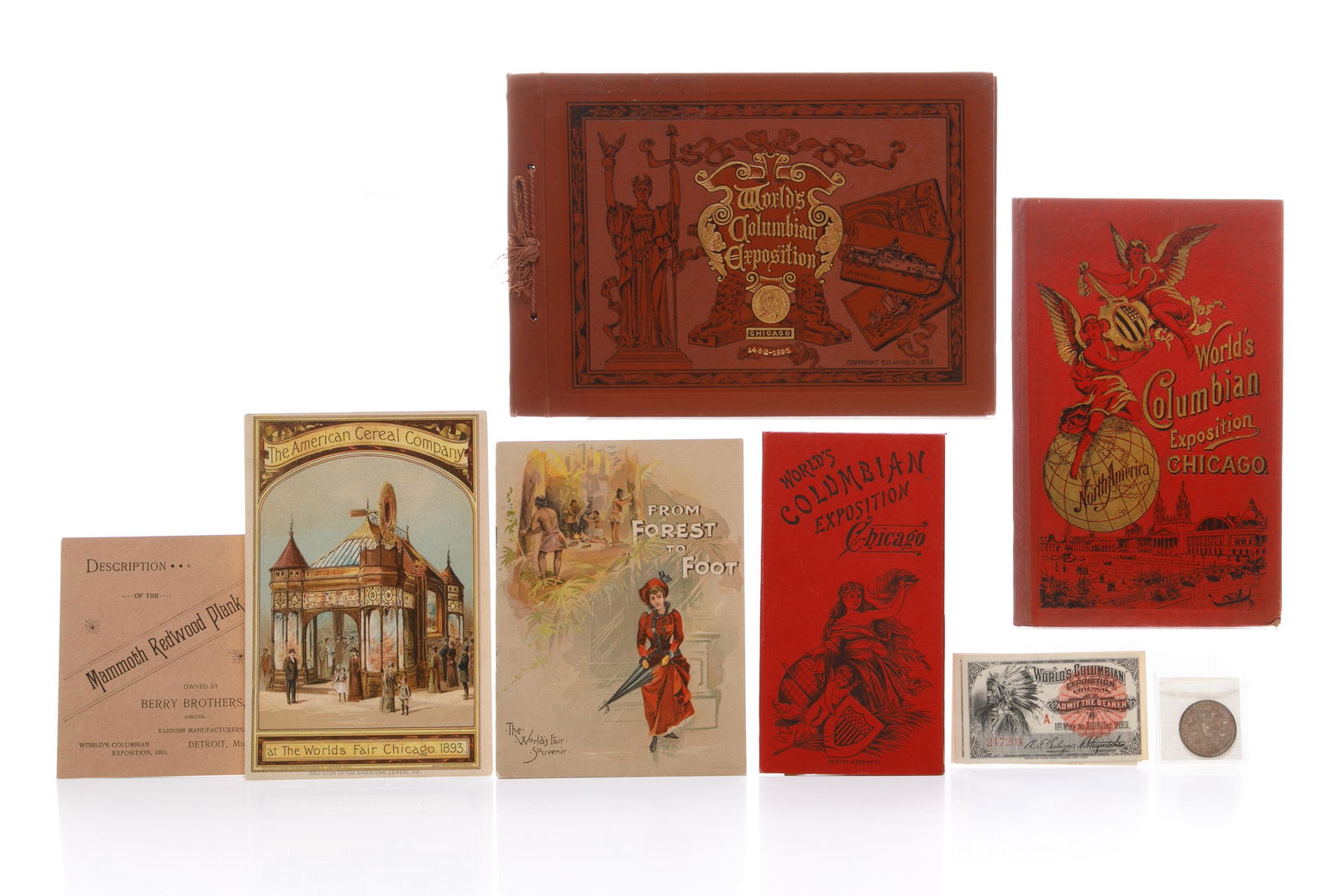 [WORLDâ€™S FAIR - CHICAGO] A LOT OF 8 SOUVENIR ITEMS (1 of 2)