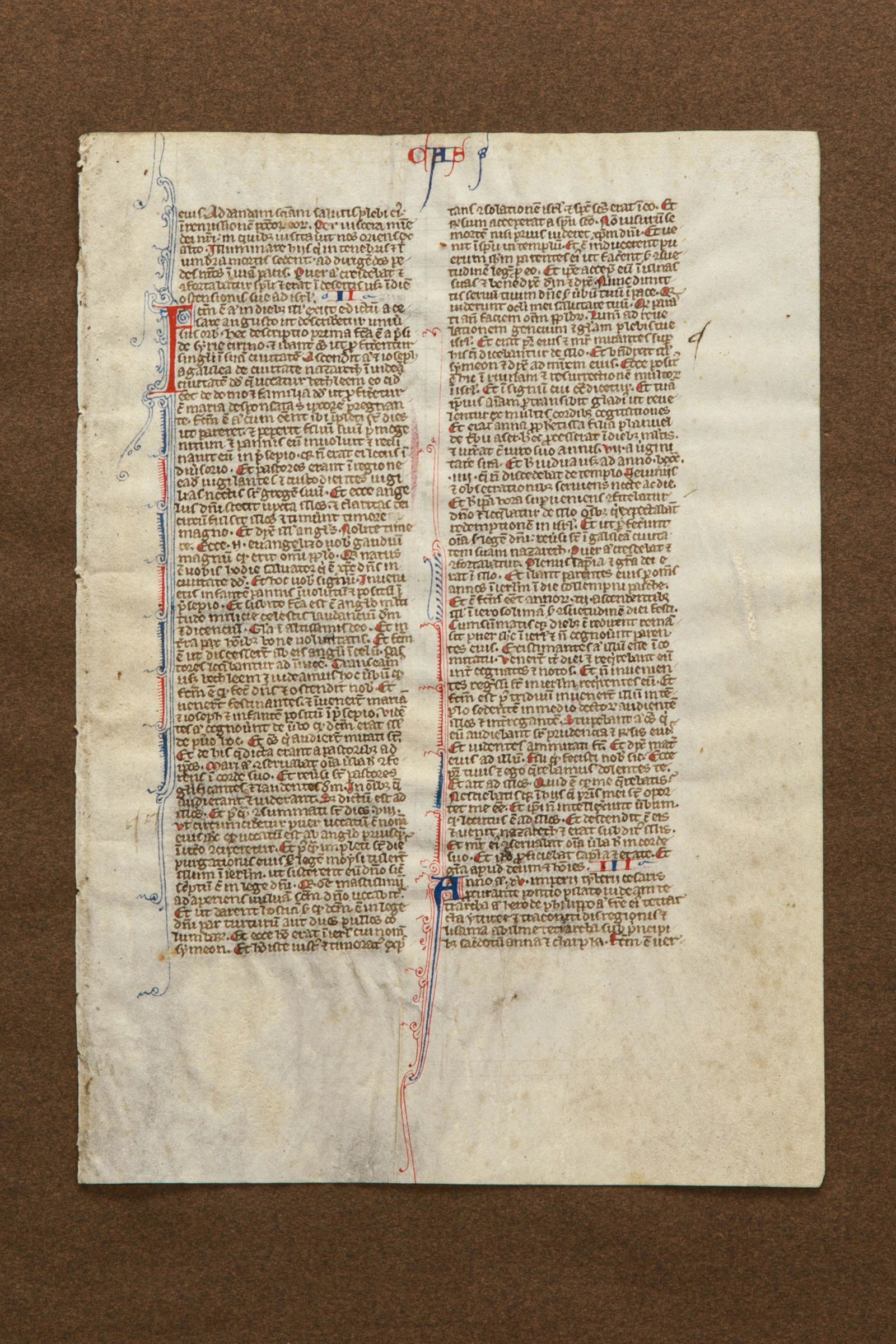 [MANUSCRIPT] MANUSCRIPT LEAF ON VELLUM, C. 1290 (1 of 2)