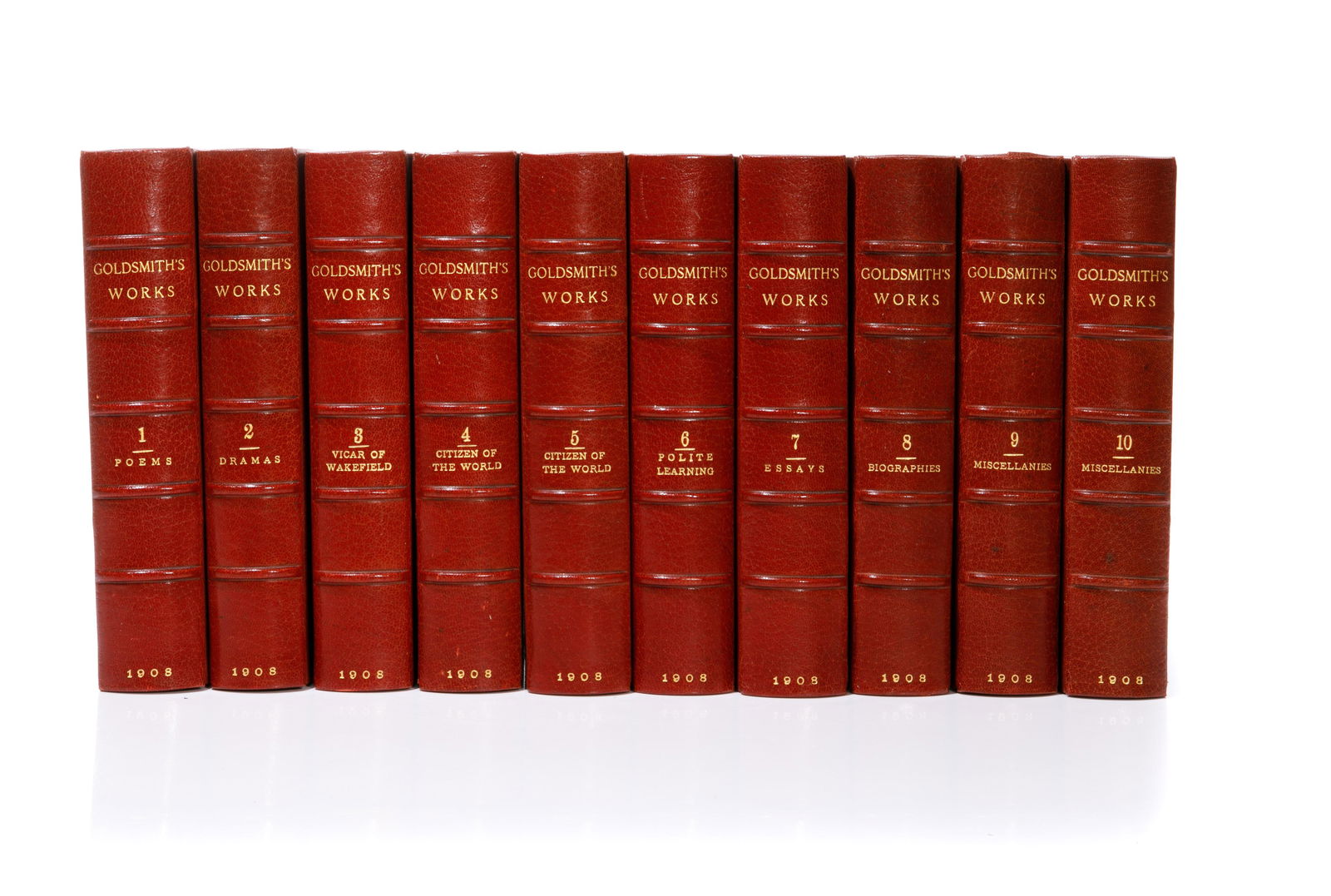 GOLDSMITH, OLIVER. THE WORKS IN 10 VOLS (1 of 5)