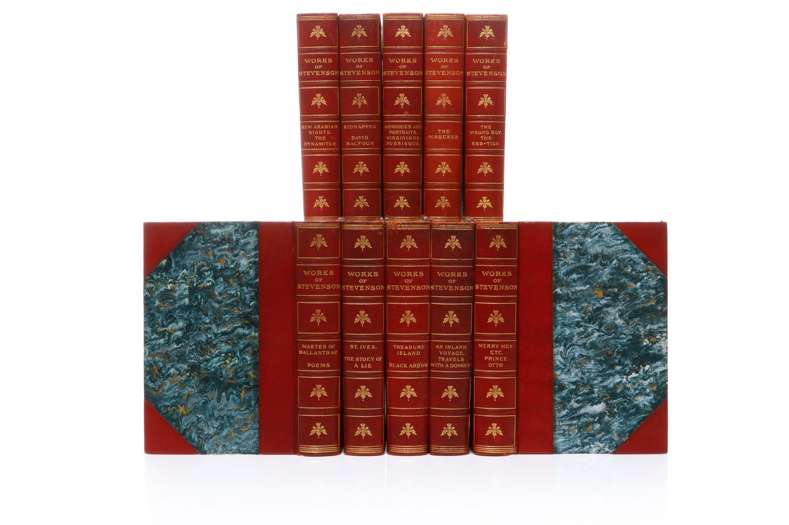 STEVENSON, ROBERT LOUIS THE WORKS IN 22 VOLUMES (1 of 2)