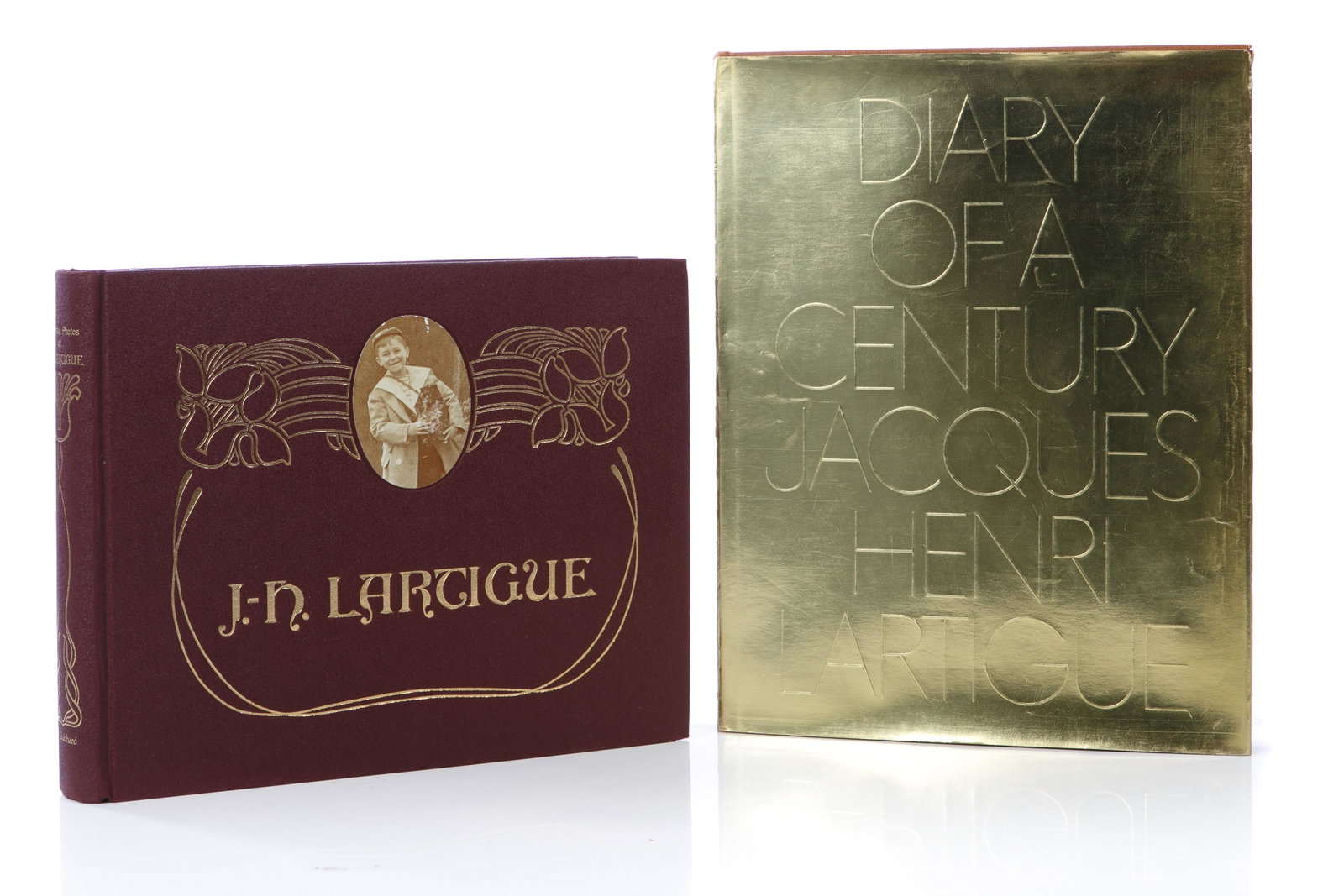 [PHOTOGRAPHY] LARTIGUE: 2 FIRST EDITIONS: [PHOTOGRAPHY] LARTIGUE: 2 first editions sold together Lartigue, Jacques-Henri; Fondin, Jean. BOYHOODPHOTOS OF J.H. LARTIGUE - The Family Album of a Gilded Age. Switzerland: Amy Guichard, 1966. First 