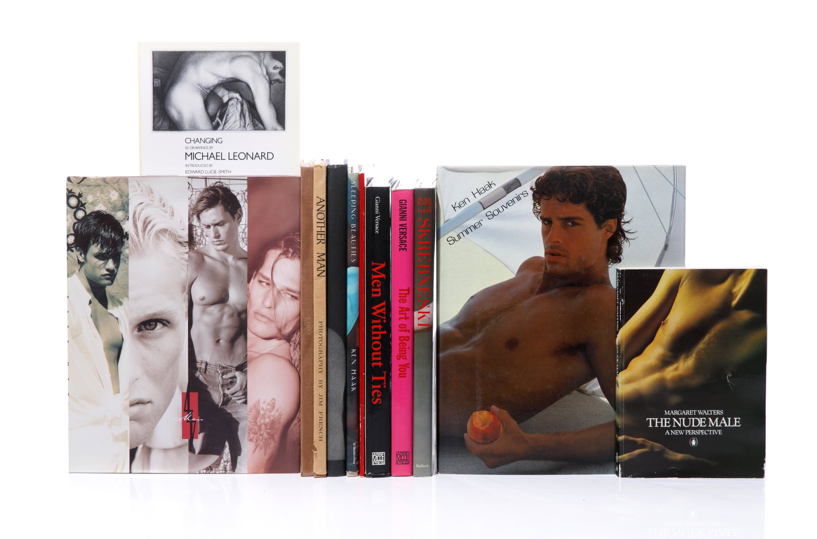 [PHOTOGRAPHY] MALE NUDE PHOTOGRAPHY: [PHOTOGRAPHY]. Male nude photography. A lot of 12 books sold together. Folio, cloth or boards with dust jacket unless noted.French, Jim. ANOTHER MAN. New York: Stater of Man, 1974. ** French, Jim. MAN