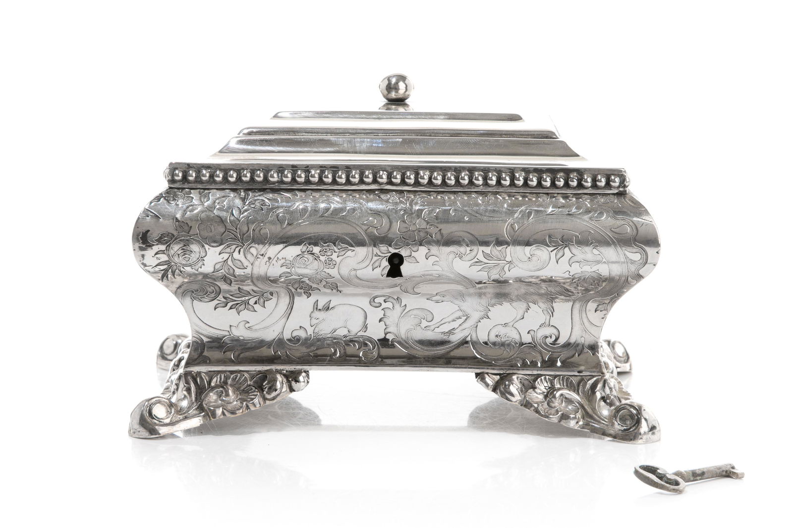 19TH CENTURY EUROPEAN SUGAR BOX, 445g (1 of 4)