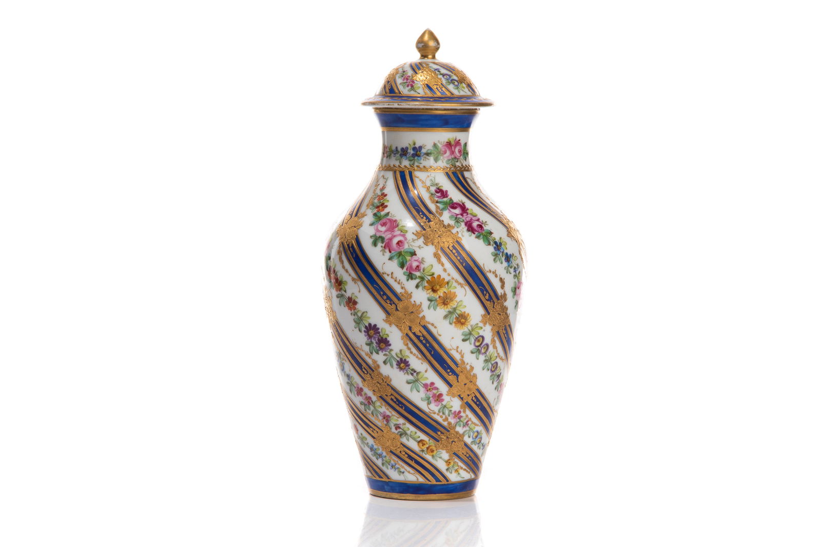 SEVRES STYLE PORCELAIN COVERED VASE (1 of 4)