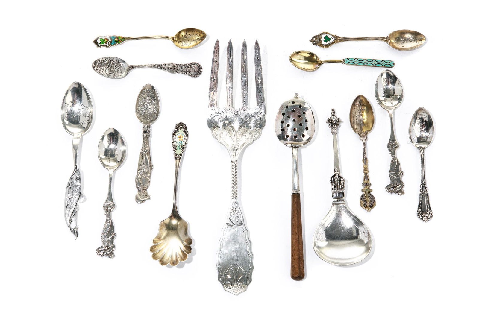 GROUP OF INTERESTING SILVER PIECES, 295g (1 of 5)