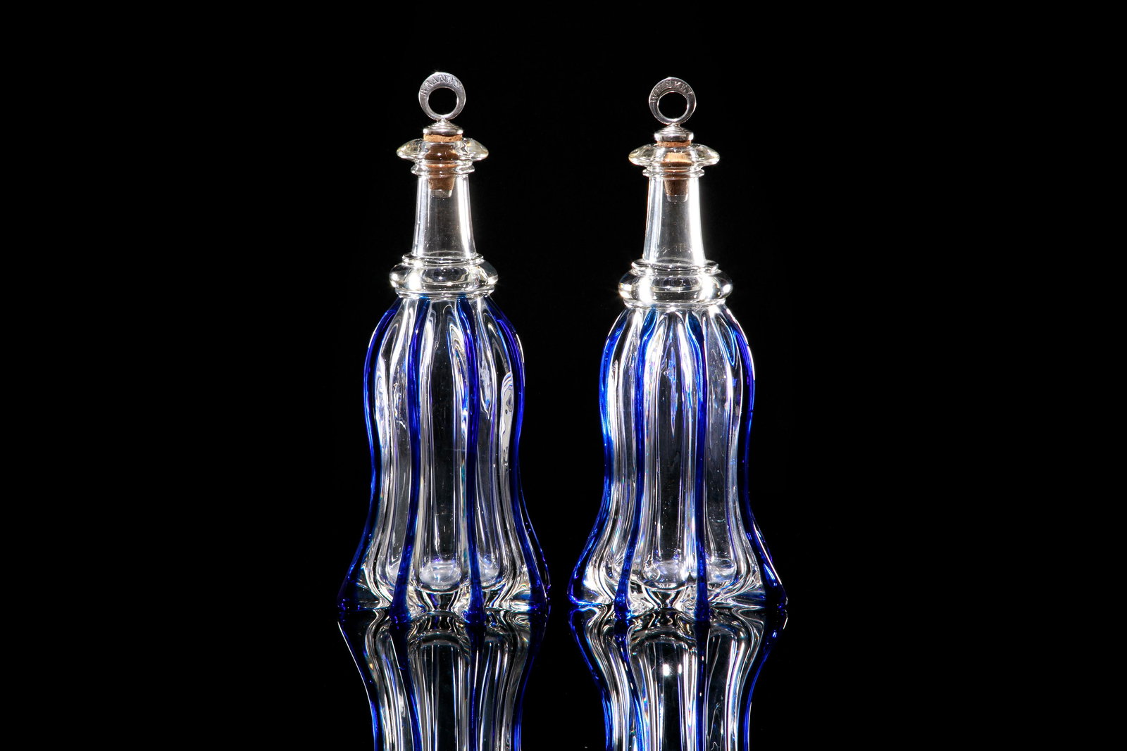 PAIR OF VINTAGE DECANTERS (1 of 4)