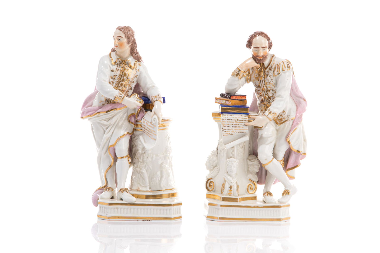 TWO BLOOR DERBY HAND PAINTED PORCELAIN FIGURES (1 of 6)