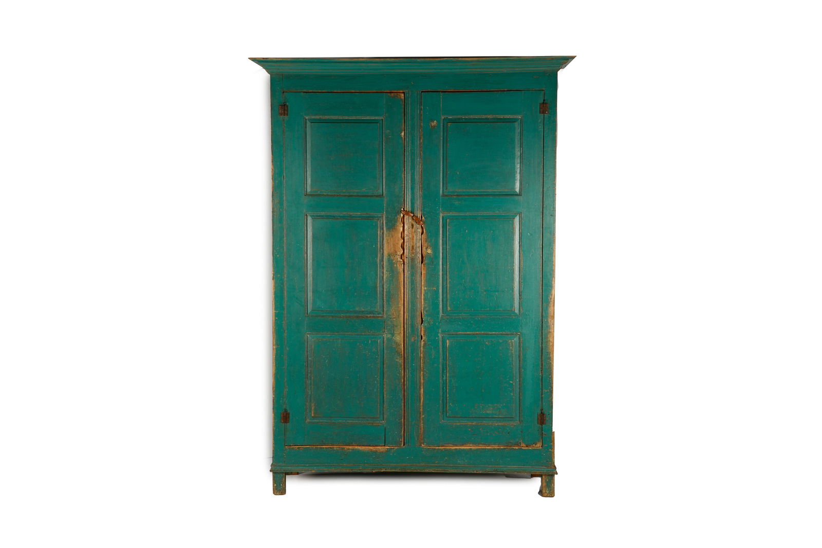19TH C CANADIAN PAINTED PINE ARMOIRE (1 of 7)