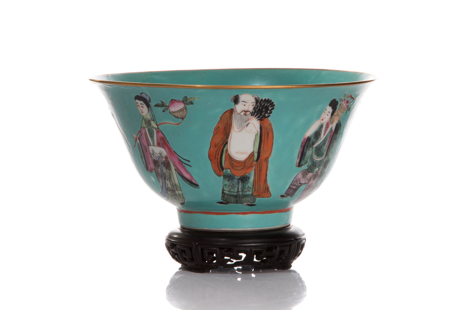 CHINESE EIGHT IMMORTALS PORCELAIN BOWL (1 of 8)