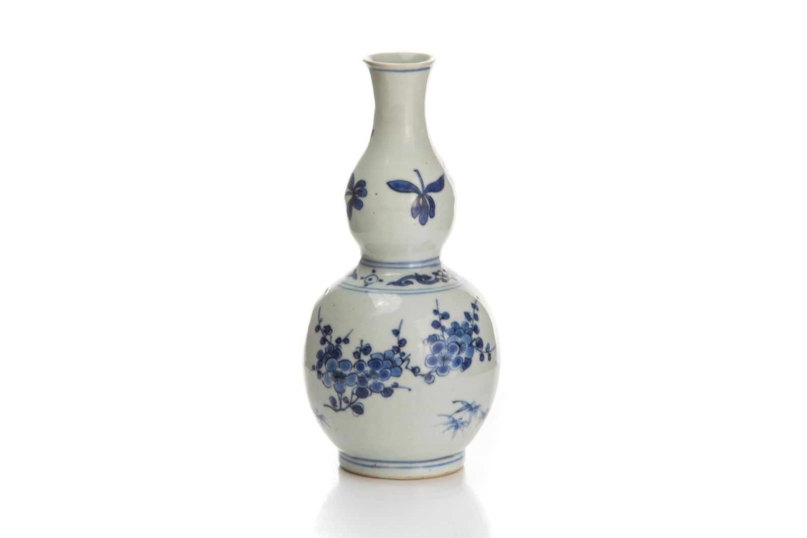 PORCELAIN DOUBLE GOURD TRANSITIONAL VASE (1 of 5)