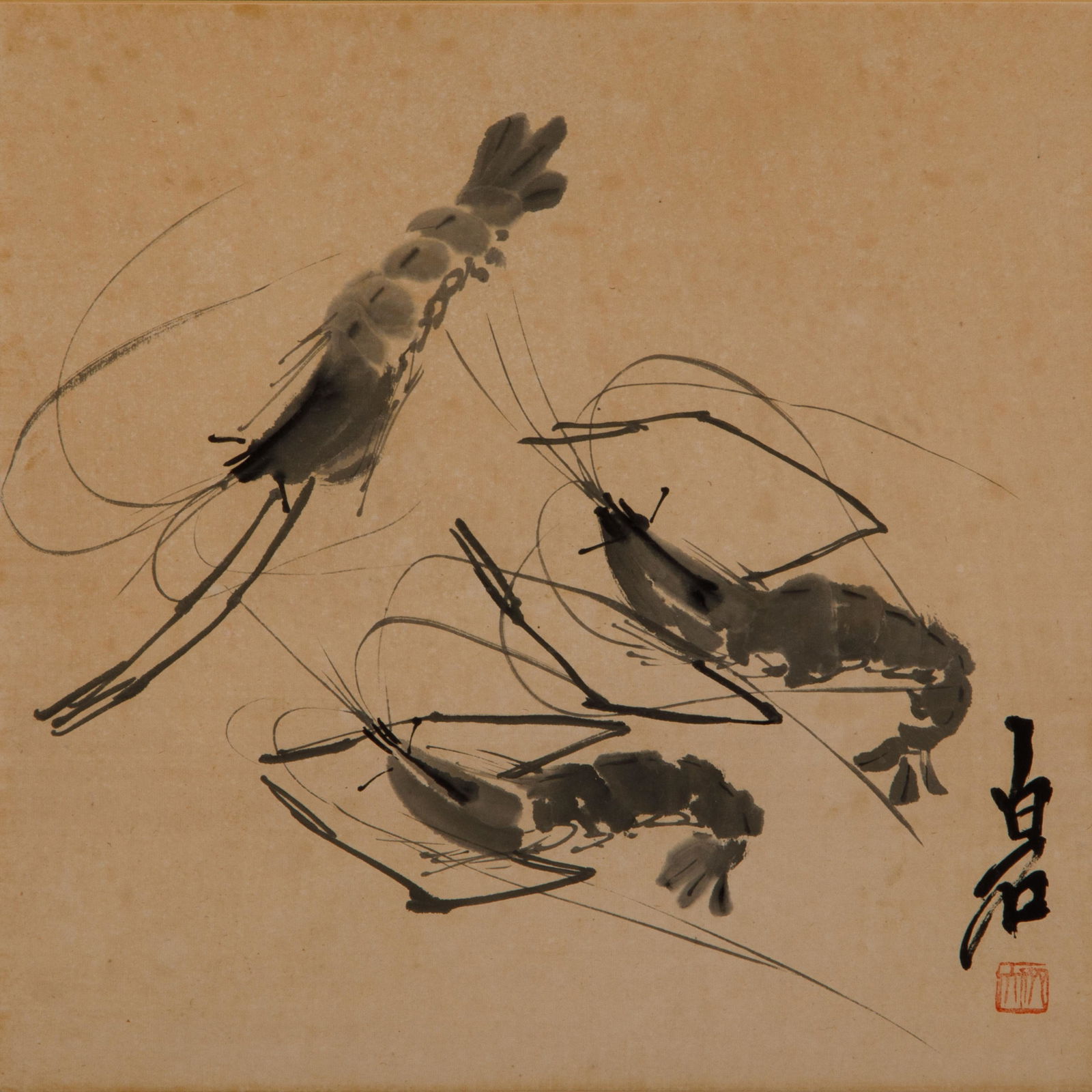 CRAYFISH INK PAINTING IN THE MANNER OF QI BAISHI (1 of 3)