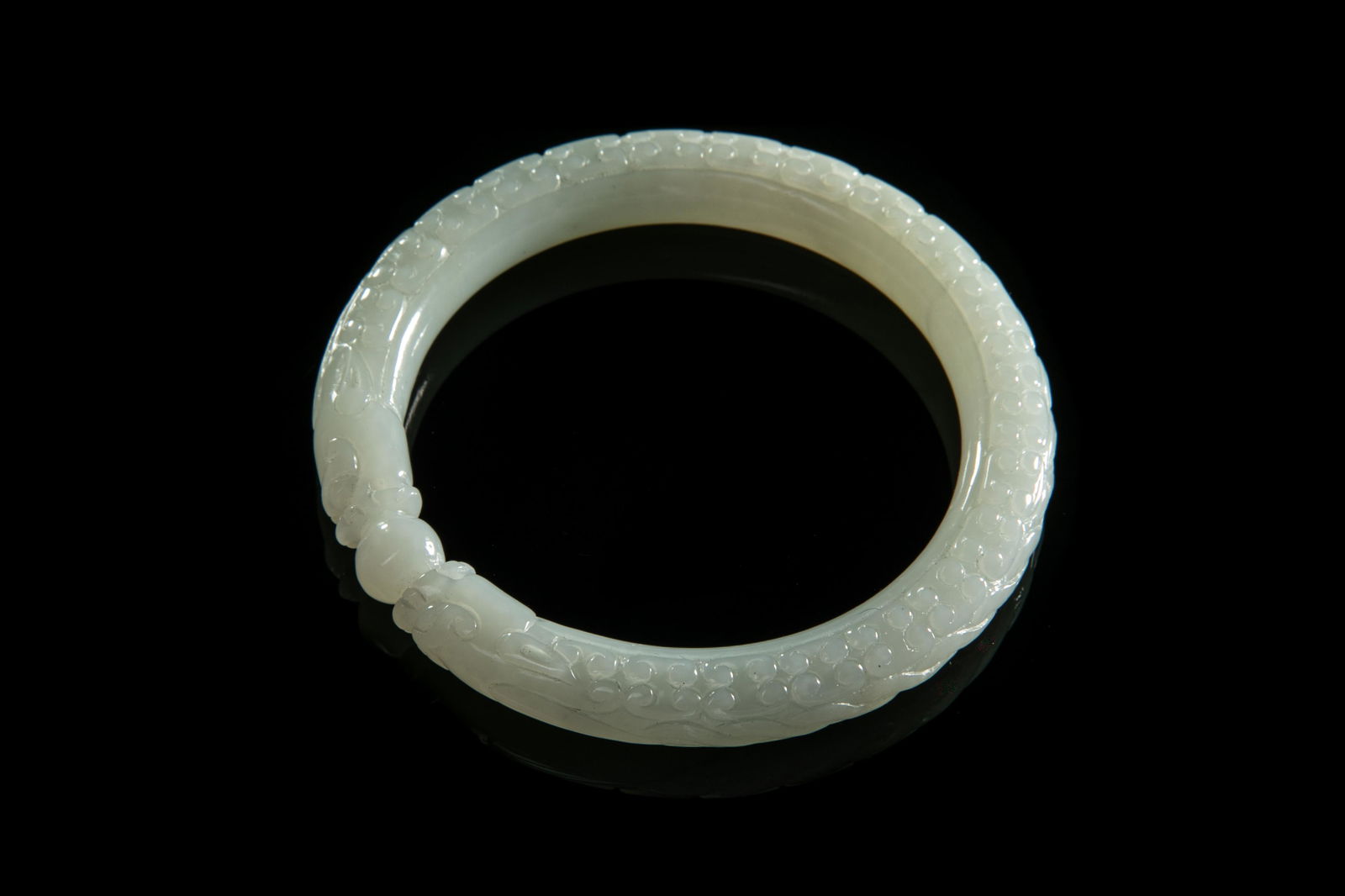LIGHT CELADON JADE BANGLE BRACELET (1 of 2)