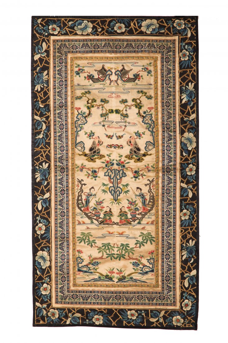 ANTIQUE CHINESE EMBROIDERED PANEL (1 of 7)