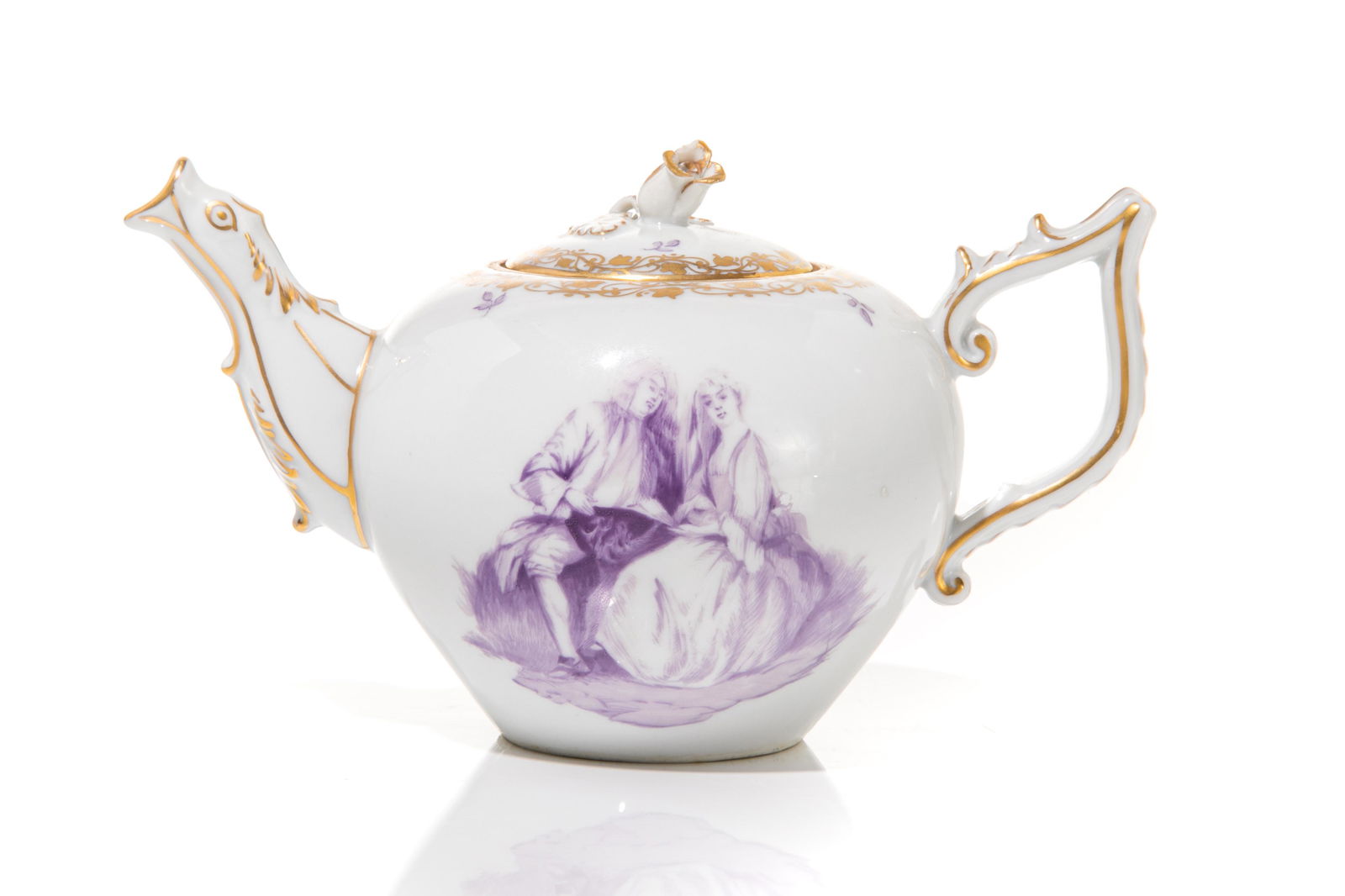 EARLY HEREND PORCELAIN TEAPOT (1 of 6)