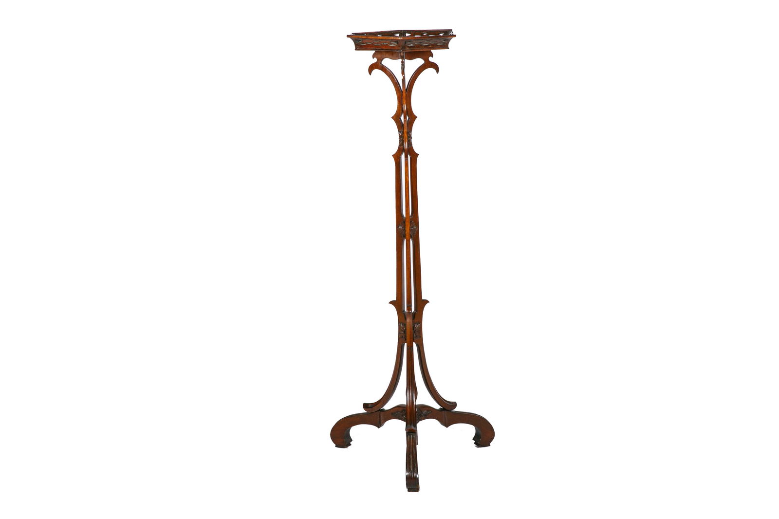 GEORGE III STYLE MAHOGANY CANDLE STAND (1 of 3)
