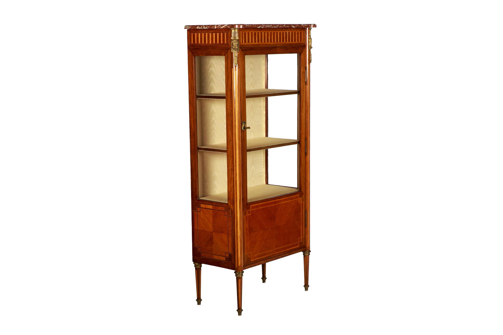 FRENCH MARBLE TOP DISPLAY CABINET (1 of 6)